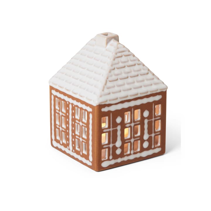 Świecznik domek z piernika small 11 cm, Brązowy Kähler