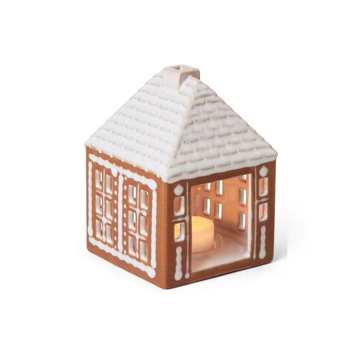 Świecznik domek z piernika small 11 cm, Brązowy Kähler