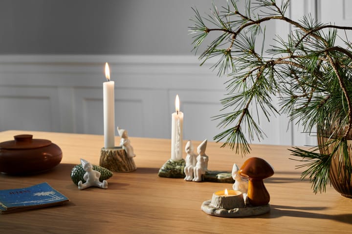 Świecznik na tealight Christmas Tales grzyby, Biały Kähler