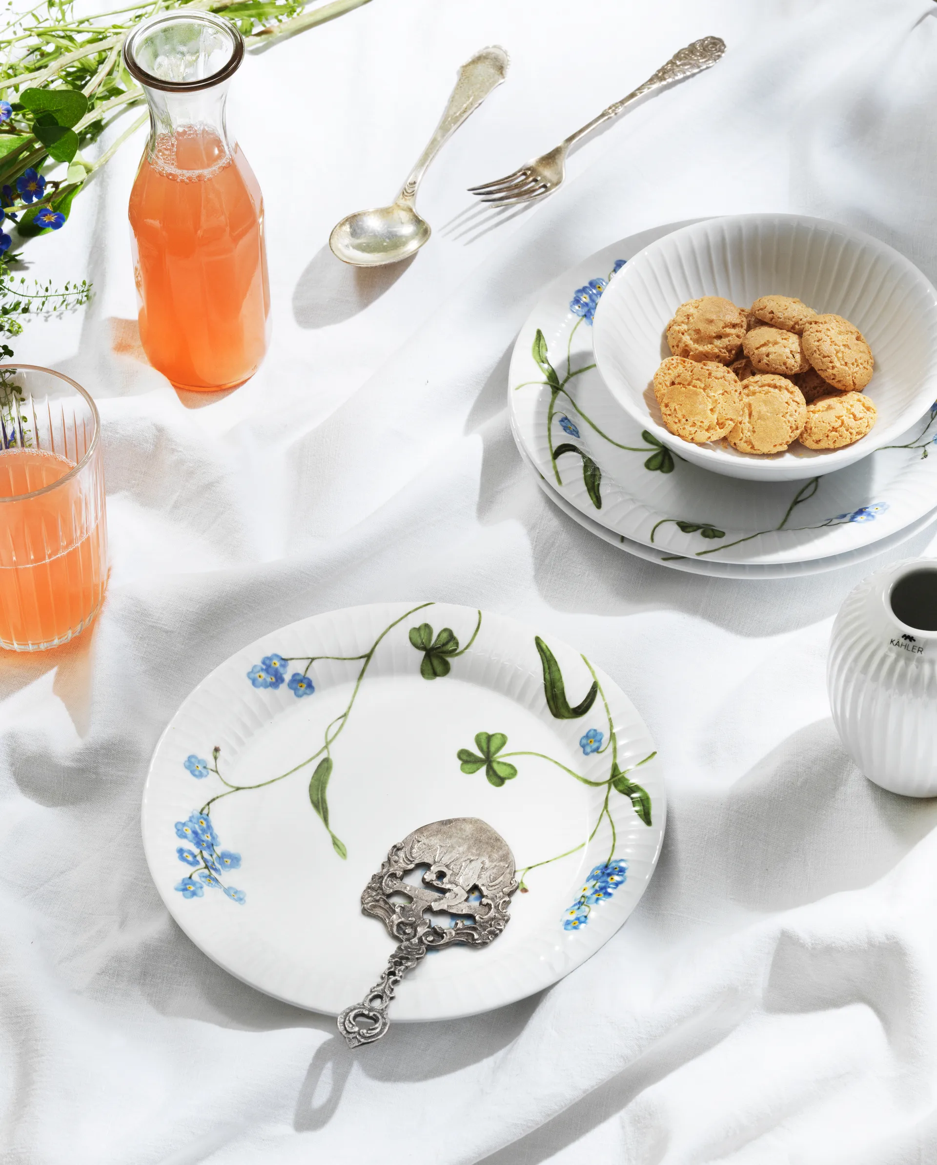 Talerz Hammershøi Summer Ø22 cm, Forget me not Kähler