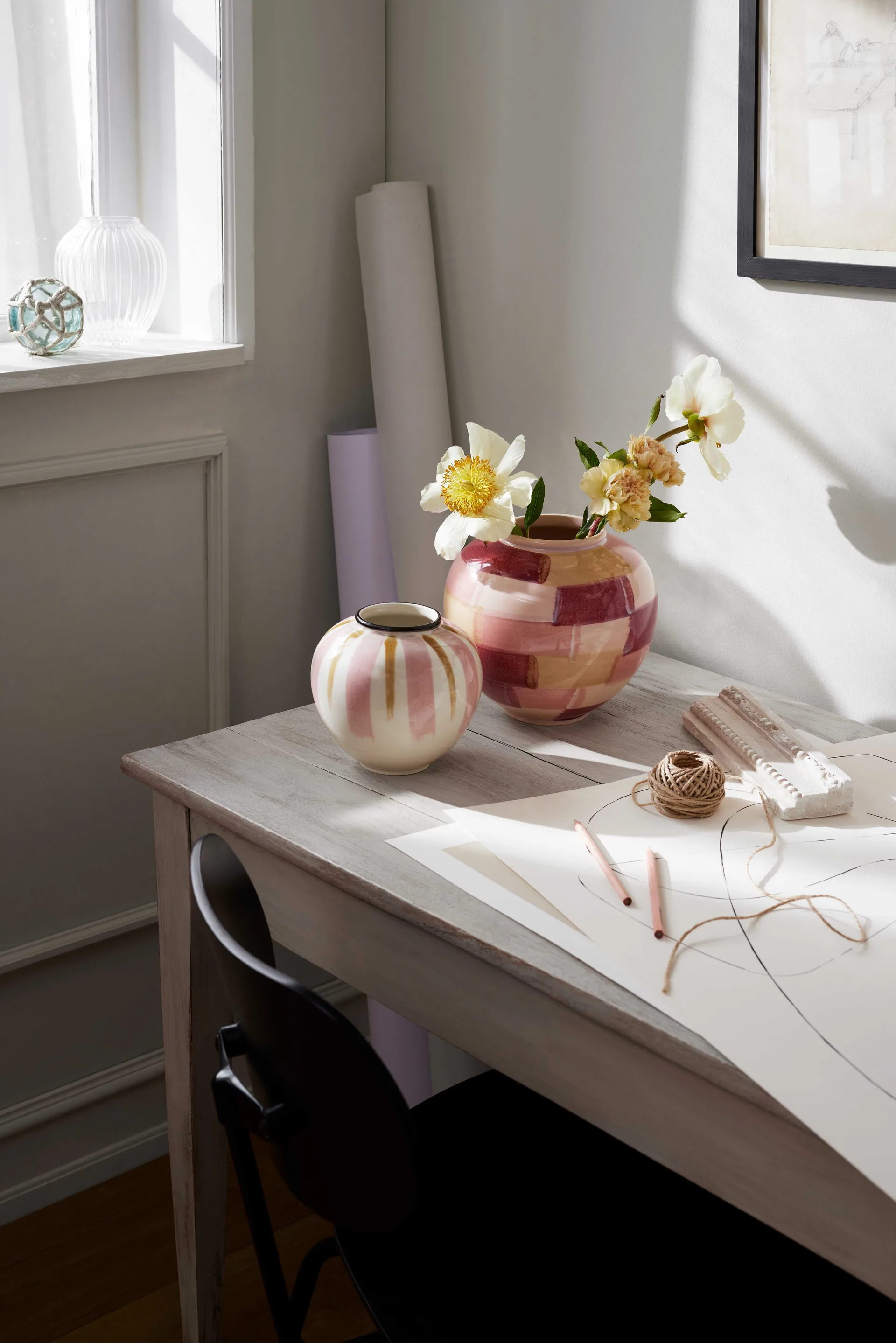 Wazon Canvas 20 cm, Różowo-brązowy Kähler