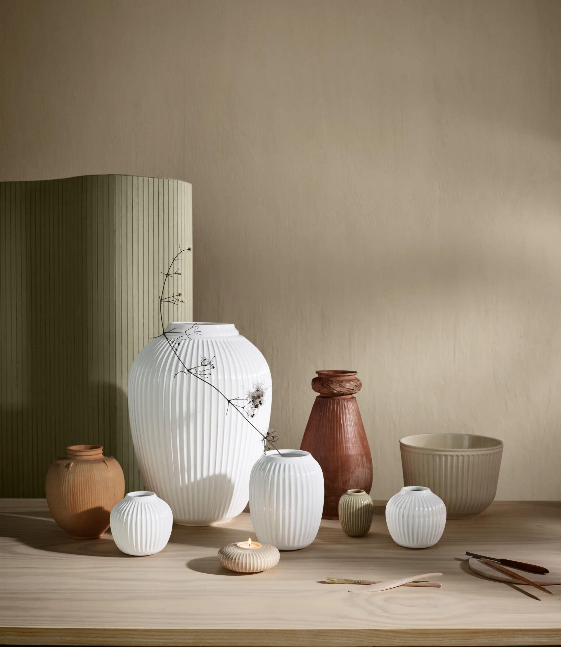 Wazon Hammershøi, Biały, duży 25,5 cm Kähler