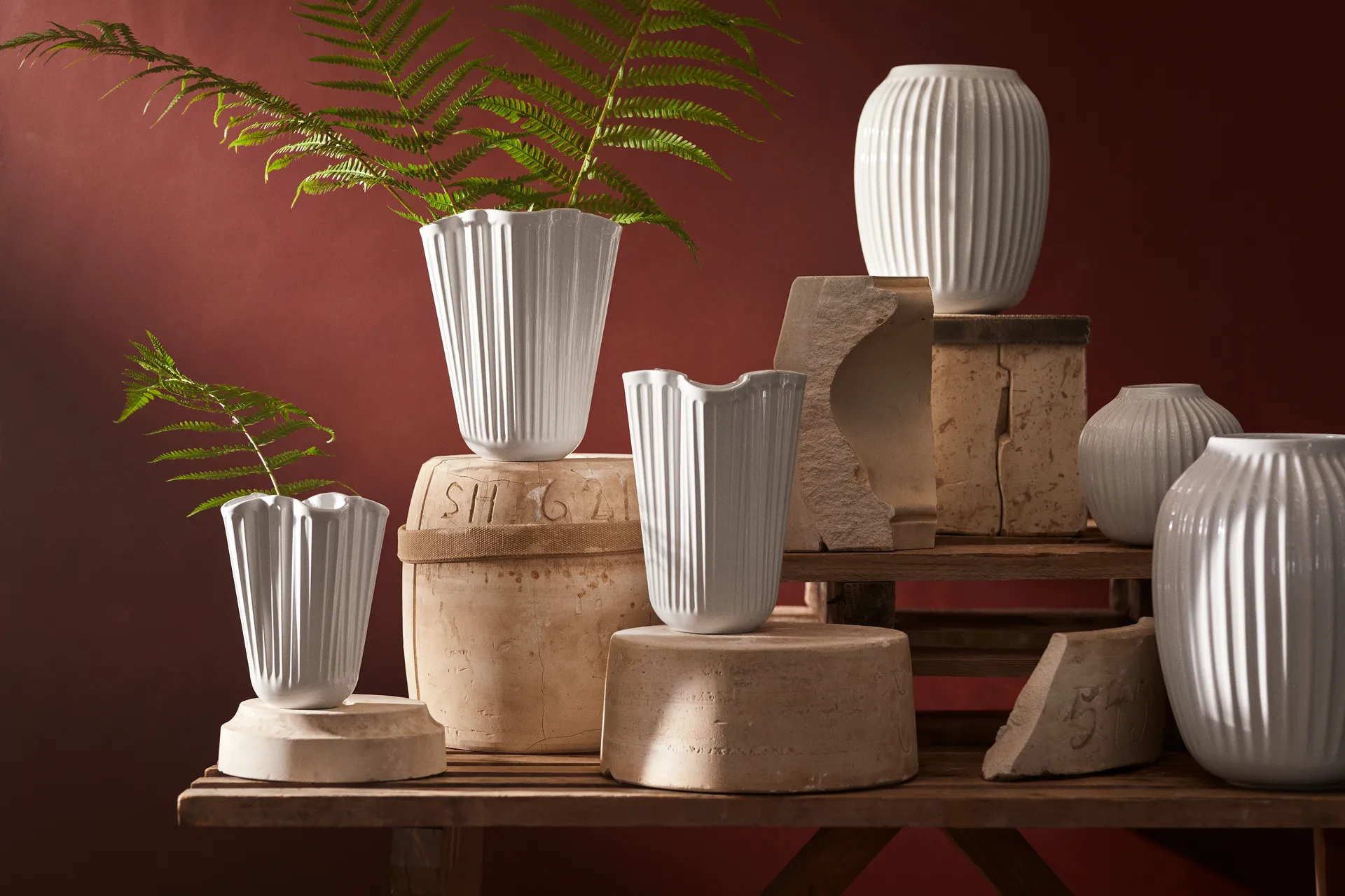 Wazon Hammershøi - średni, Biały Kähler