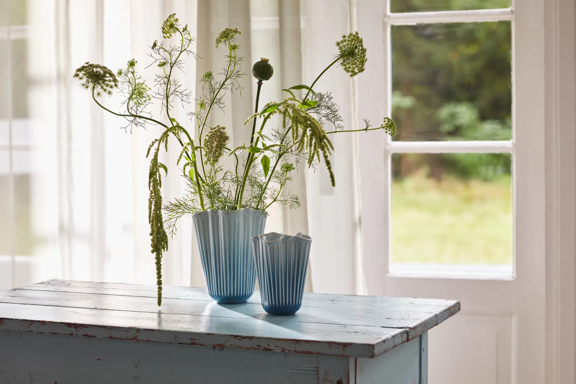 Wazon Hammershøi Unfold, Niebieski, 16,5 cm Kähler