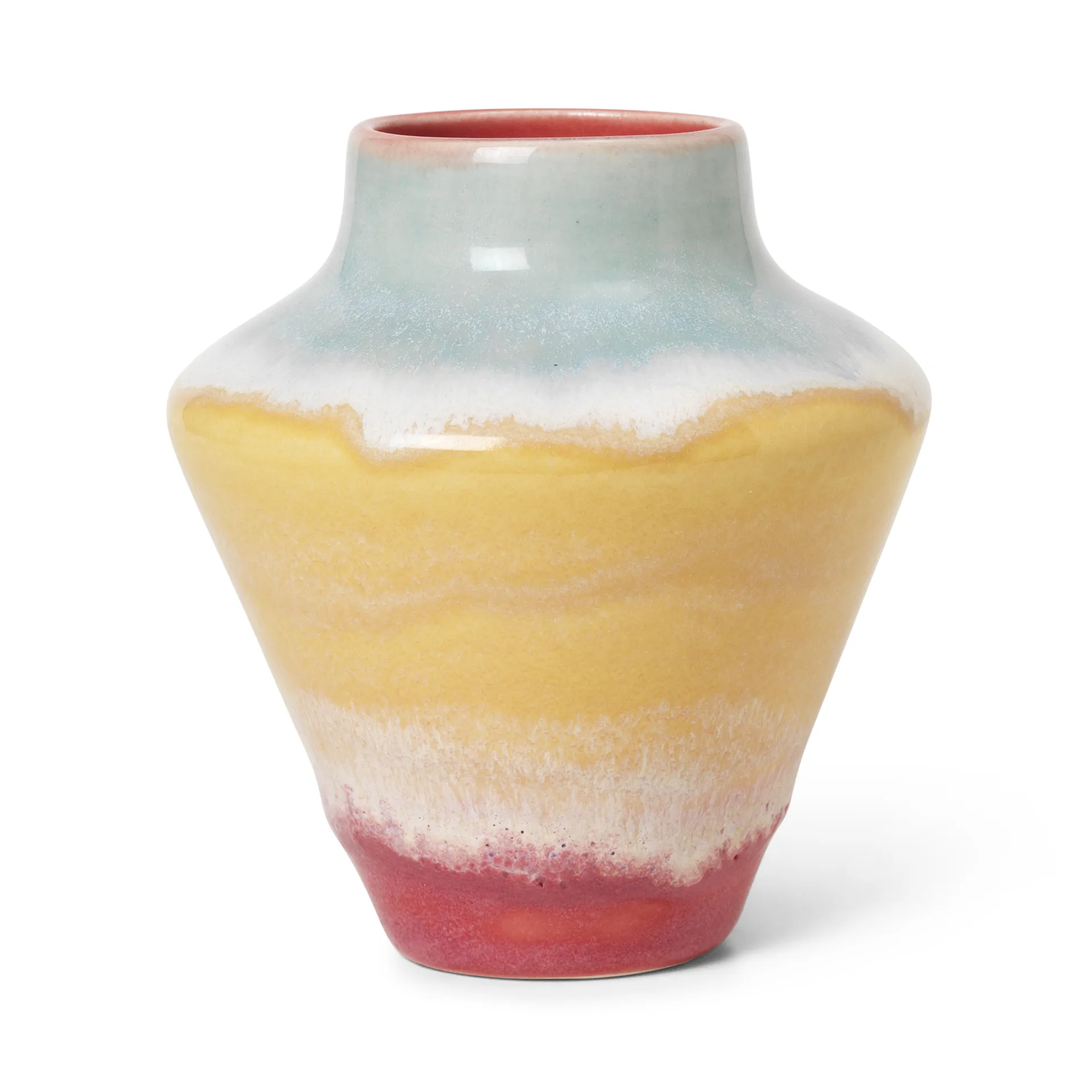 Wazon Poppery 12 cm, Różowy-miętowy-żółty Kähler