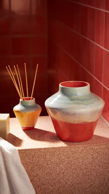 Wazon Poppery 20,5 cm - Mint-pink - Kähler