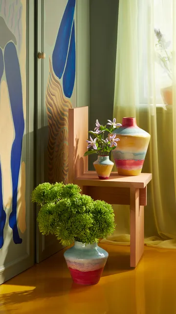 Wazon Poppery 20,5 cm - Mint-pink - Kähler