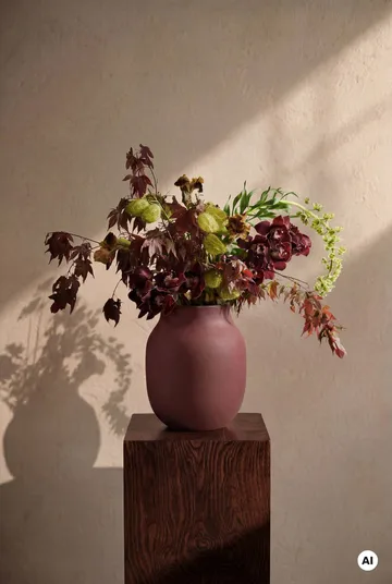 Wazon Studio Omaggio - Bordowy, 20 cm - Kähler