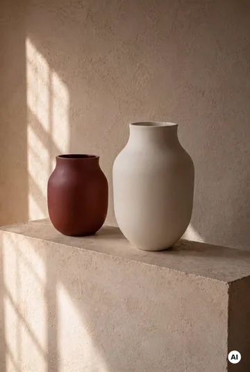 Wazon Studio Omaggio - Bordowy, 20 cm - Kähler