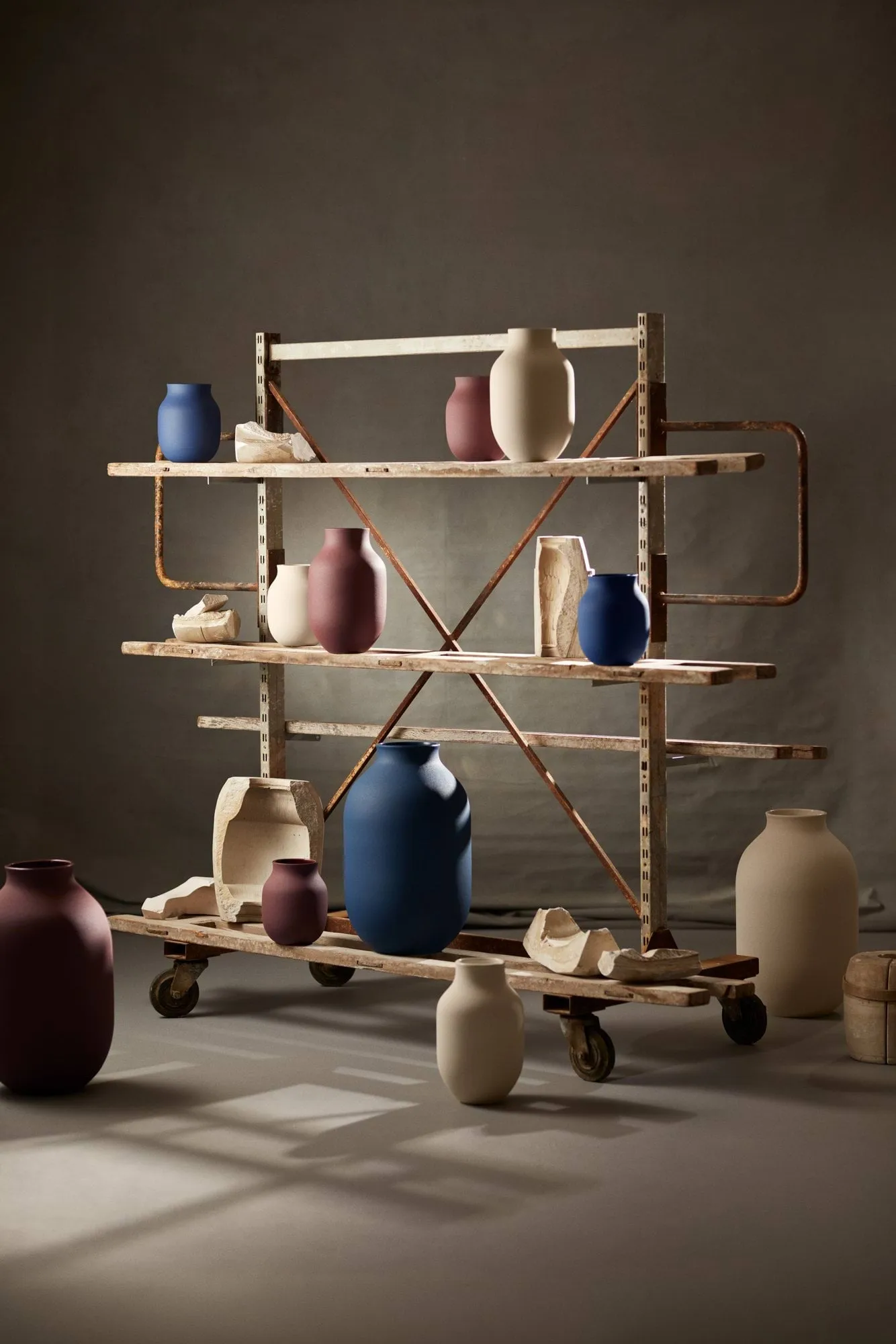 Wazon Studio Omaggio, Niebieski, 50 cm Kähler