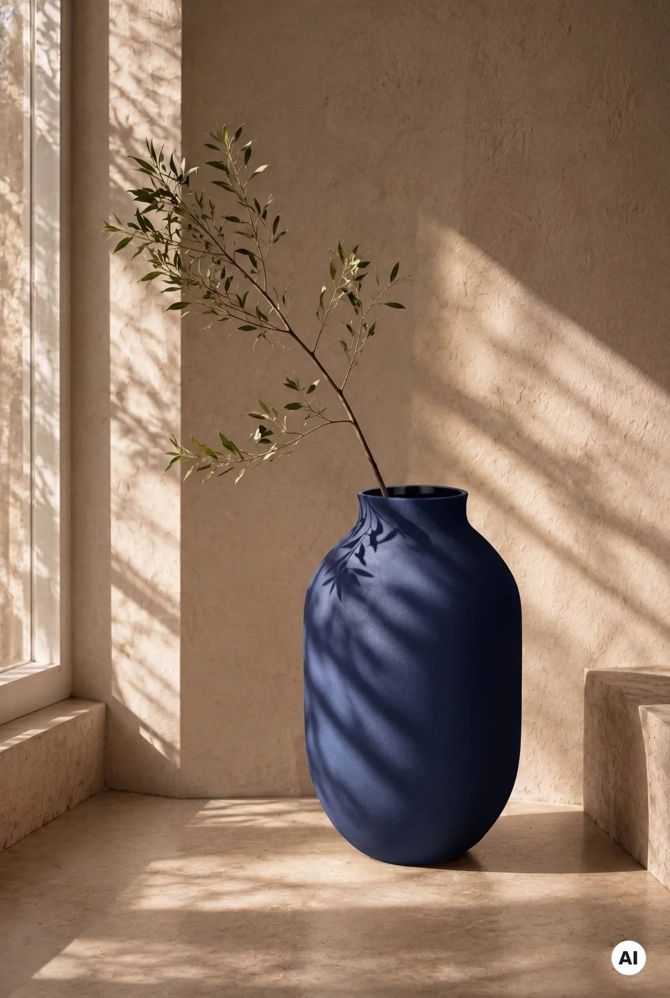 Wazon Studio Omaggio, Niebieski, 50 cm Kähler