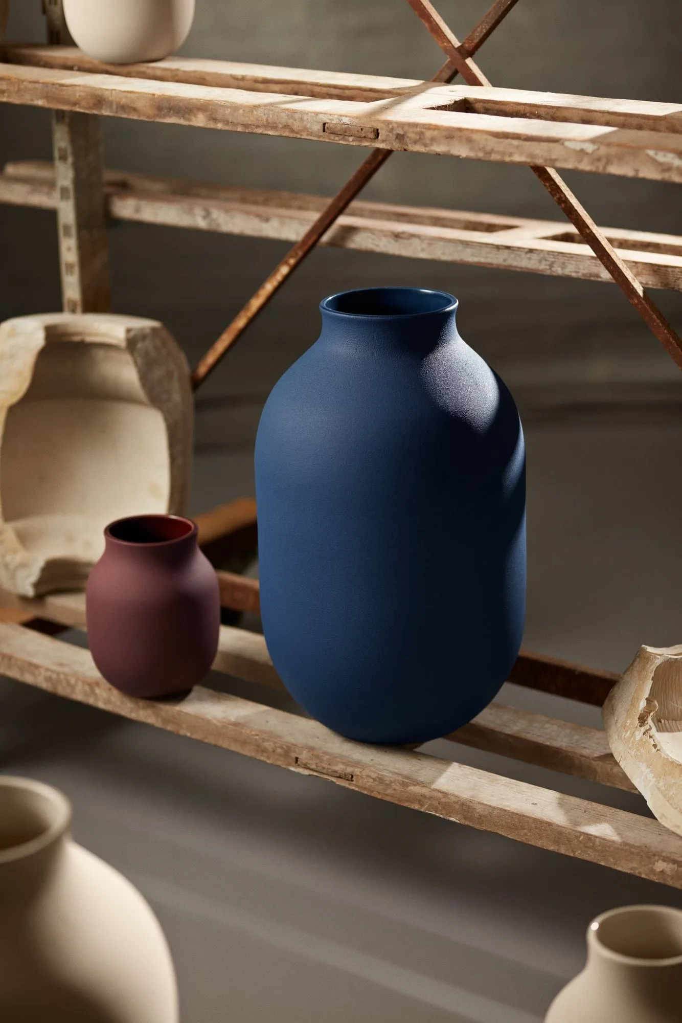 Wazon Studio Omaggio, Niebieski, 50 cm Kähler