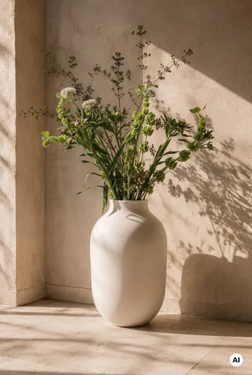 Wazon Studio Omaggio - Piaskowy, 50 cm - Kähler