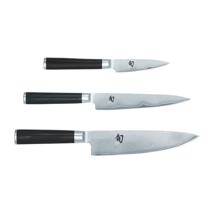 Kai Shun Classic zestaw noży 3 szt. - Czarny chromowany - KAI