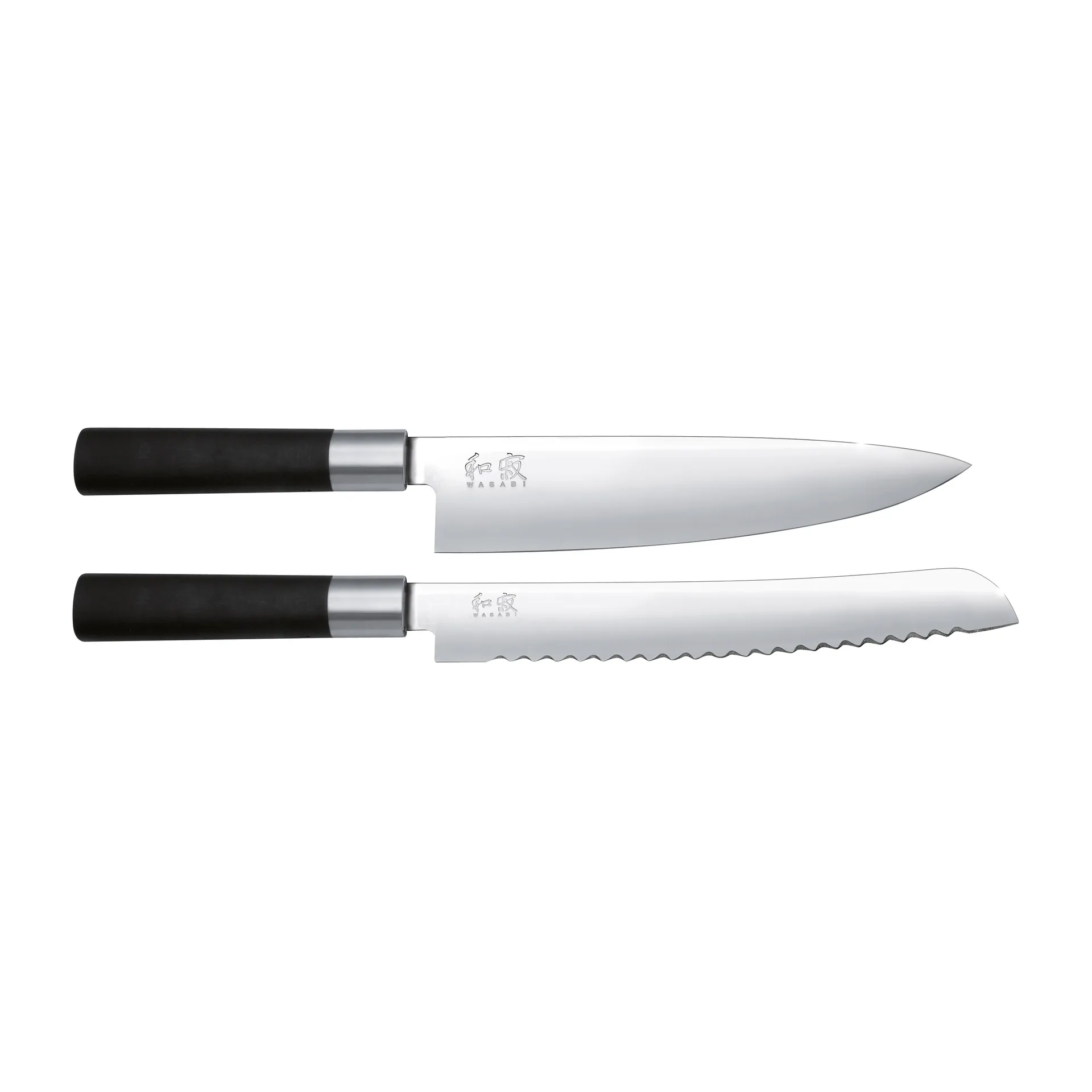 Nóż do chleba i nóż szefa kuchni zestaw Kai Wasabi Black, 2 elementy KAI