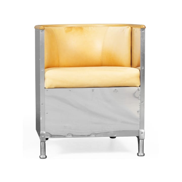 Fotel Aluminium polerad - Skóra Tärnsjö natural – buk - Källemo