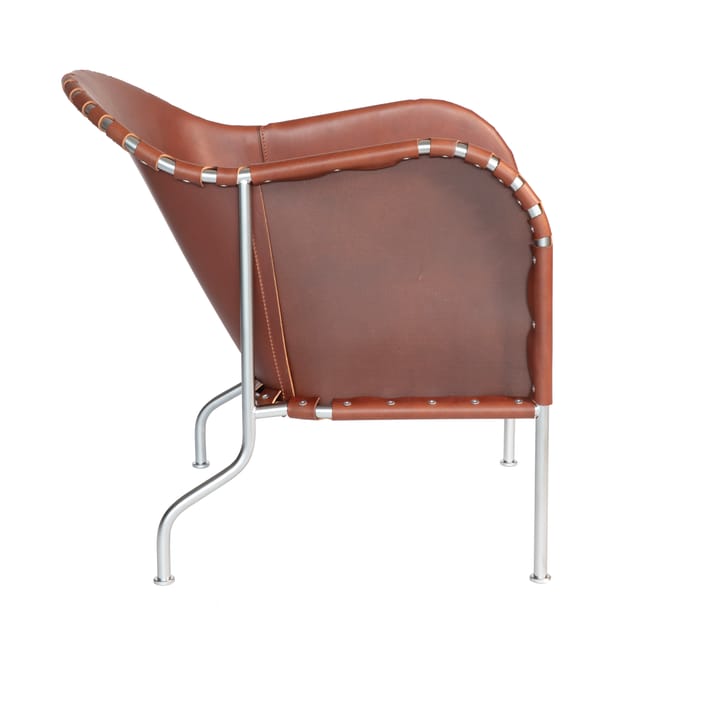Fotel Bruno, Skóra brązowa vintage-mat chrome Källemo