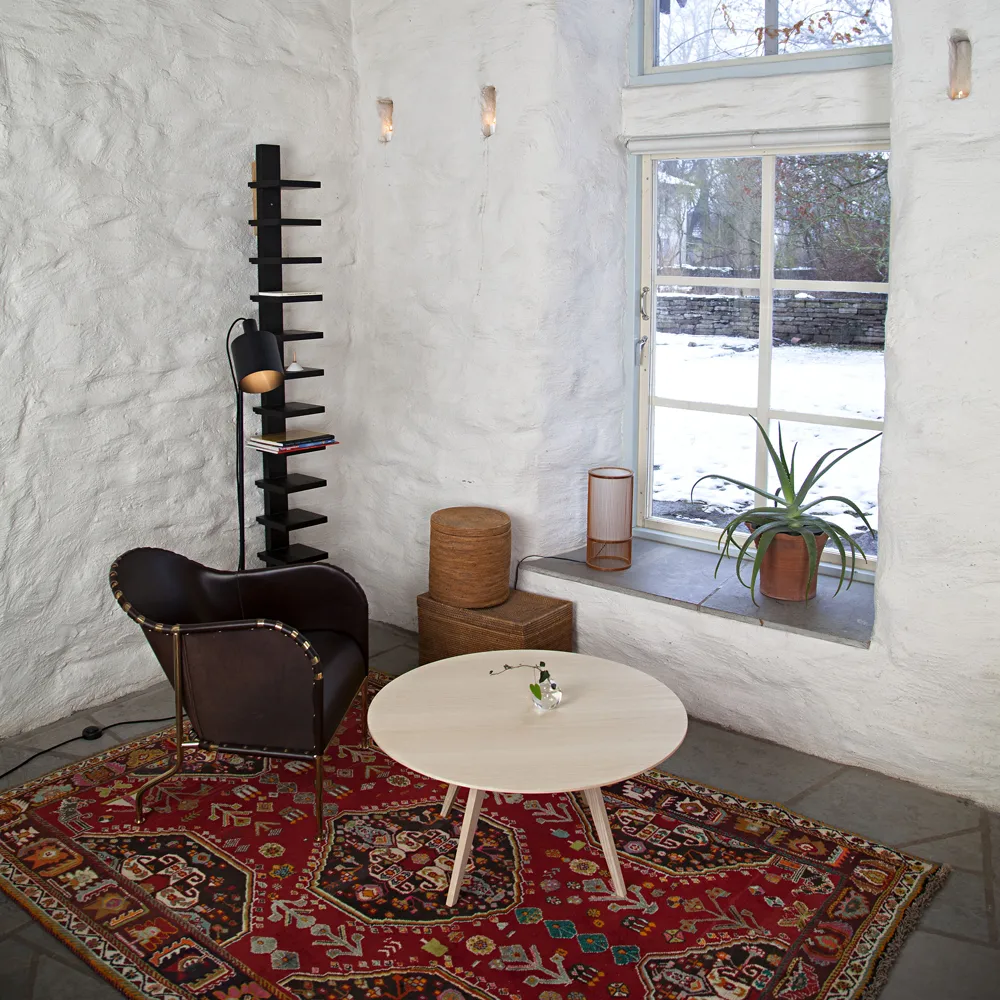 Fotel Bruno, Skóra naturalna – stelaż miedziany Källemo