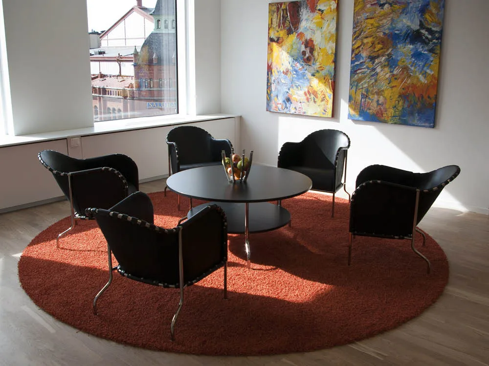 Fotel Bruno, Skóra pełnoziarnista czarna – chrom Källemo