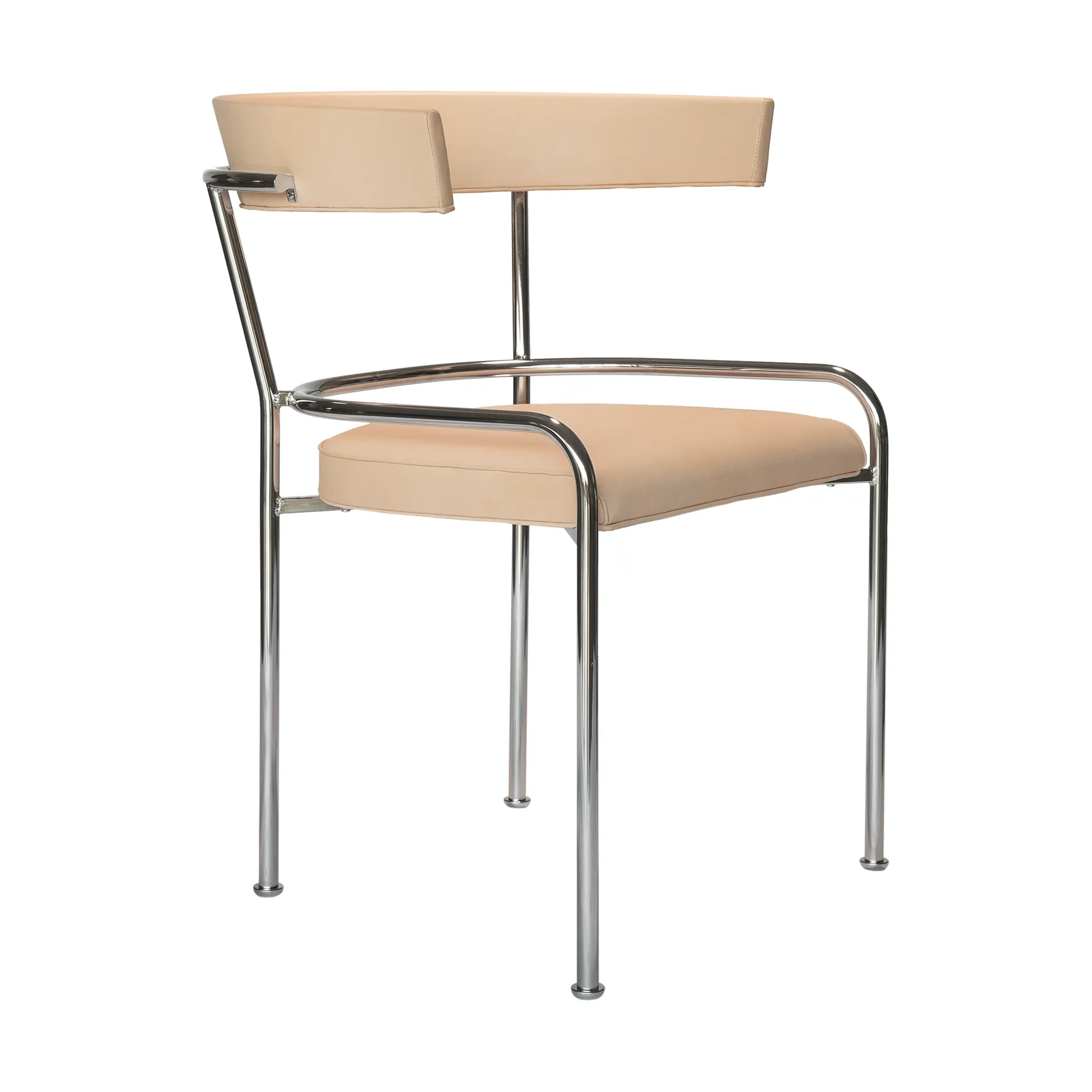 Fotel z podłokietnikami GA-1, Elmo Vegeta skóra-chrom Källemo