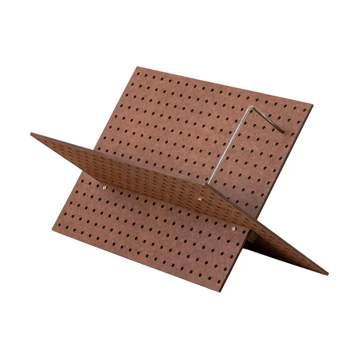 Stojak na książki FF01 The Perforated Furniture - Płyta pilśniowa twarda-orzech, 53x33x54 - Källemo