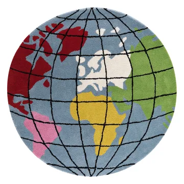 Dywan Earth Ø130 cm - Niebieski - Kateha