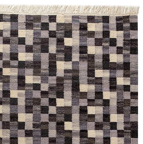 Dywan ręcznie tkany Small box, szary, 350x250 Kateha