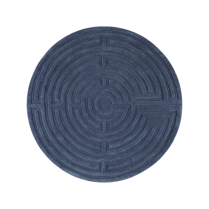 Minilabyrint dywan okrągły - storm blue, 130 cm - Kateha
