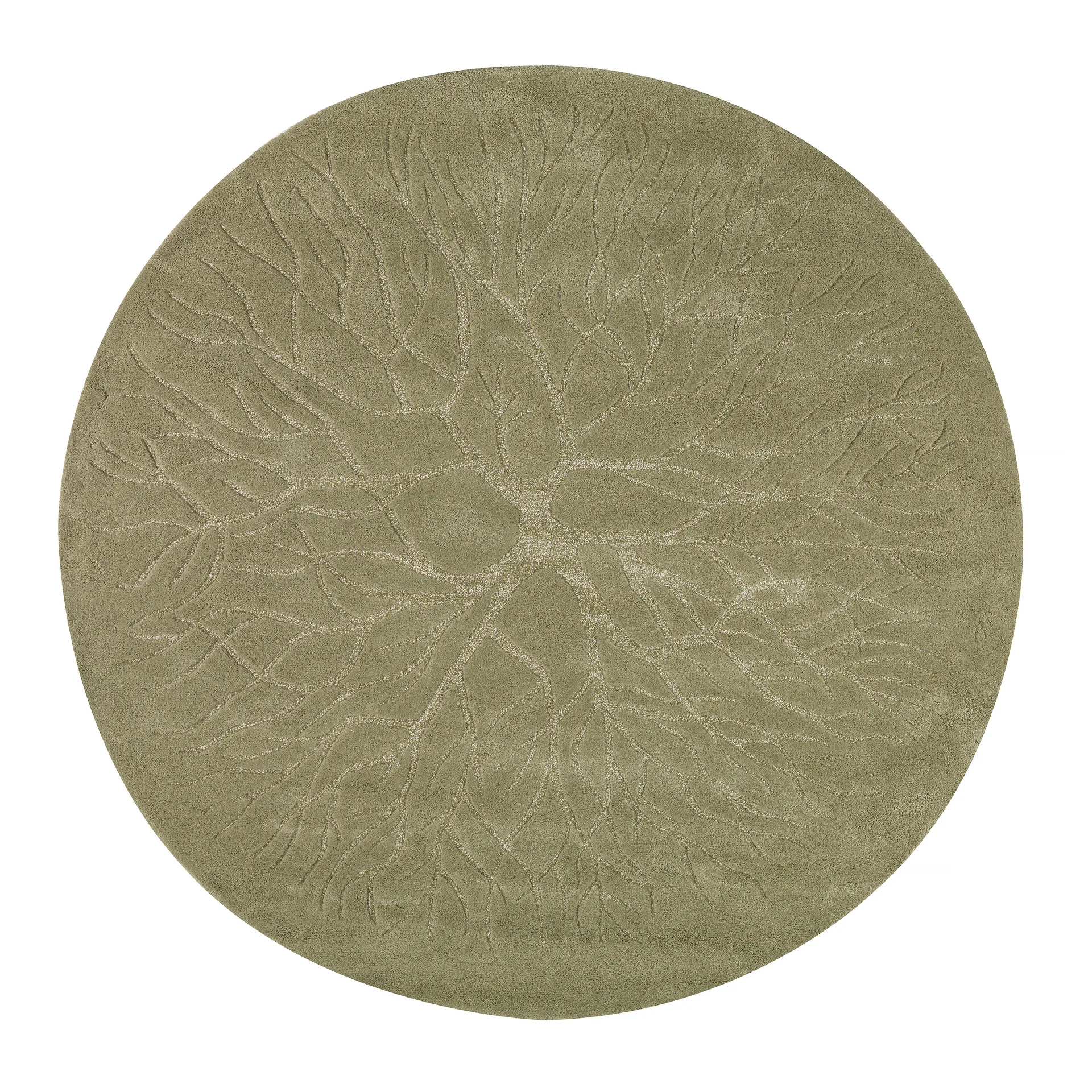 Ręcznie tkany dywan Birds Nest Ø220 cm, zimozielony Kateha