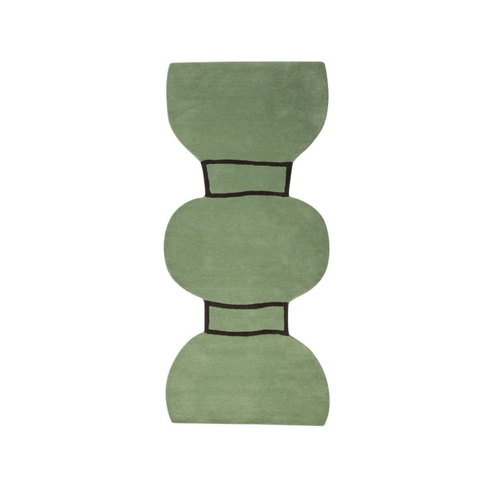 Silhouette figure dywan - dusty green, 110x240 cm - Kateha