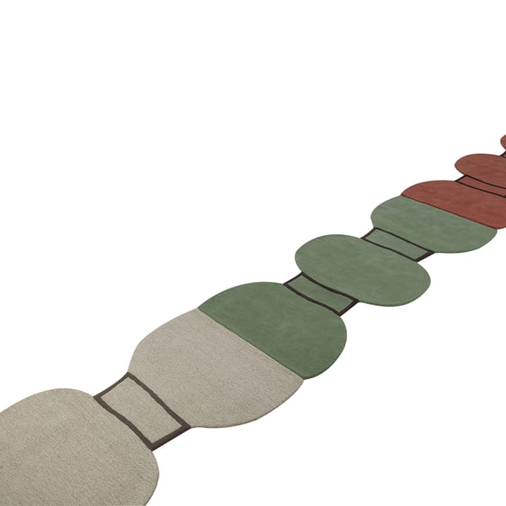 Silhouette figure dywan, dusty green, 110x240 cm Kateha