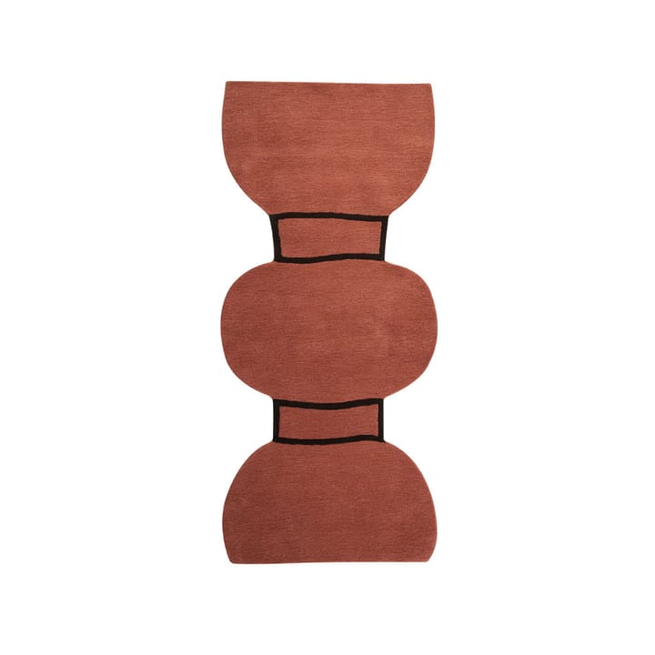 Silhouette figure dywan - dusty red, 110x240 cm - Kateha