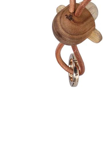 Breloczek Kaj Bojesen, małpka - Teak-limba, naturalna skóra - Kay Bojesen Denmark