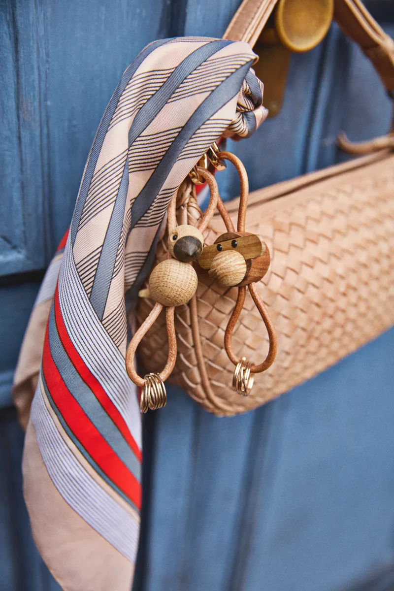 Breloczek Kaj Bojesen, ptak, Dąb, skóra naturalna Kay Bojesen Denmark