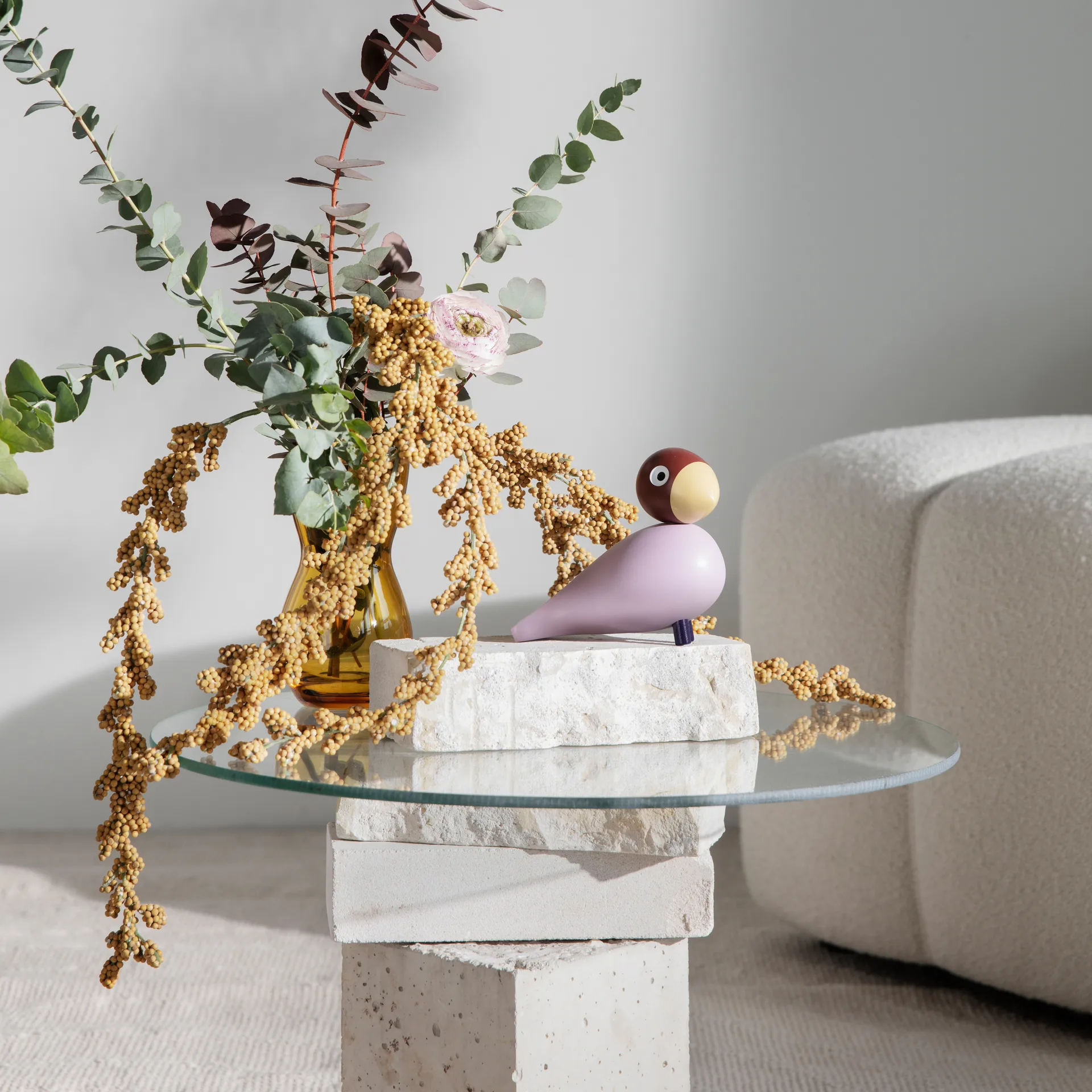 Figurka w kształcie ptaka Kay Bojesen Year Bird 2023 Jackie, Lavender Kay Bojesen Denmark