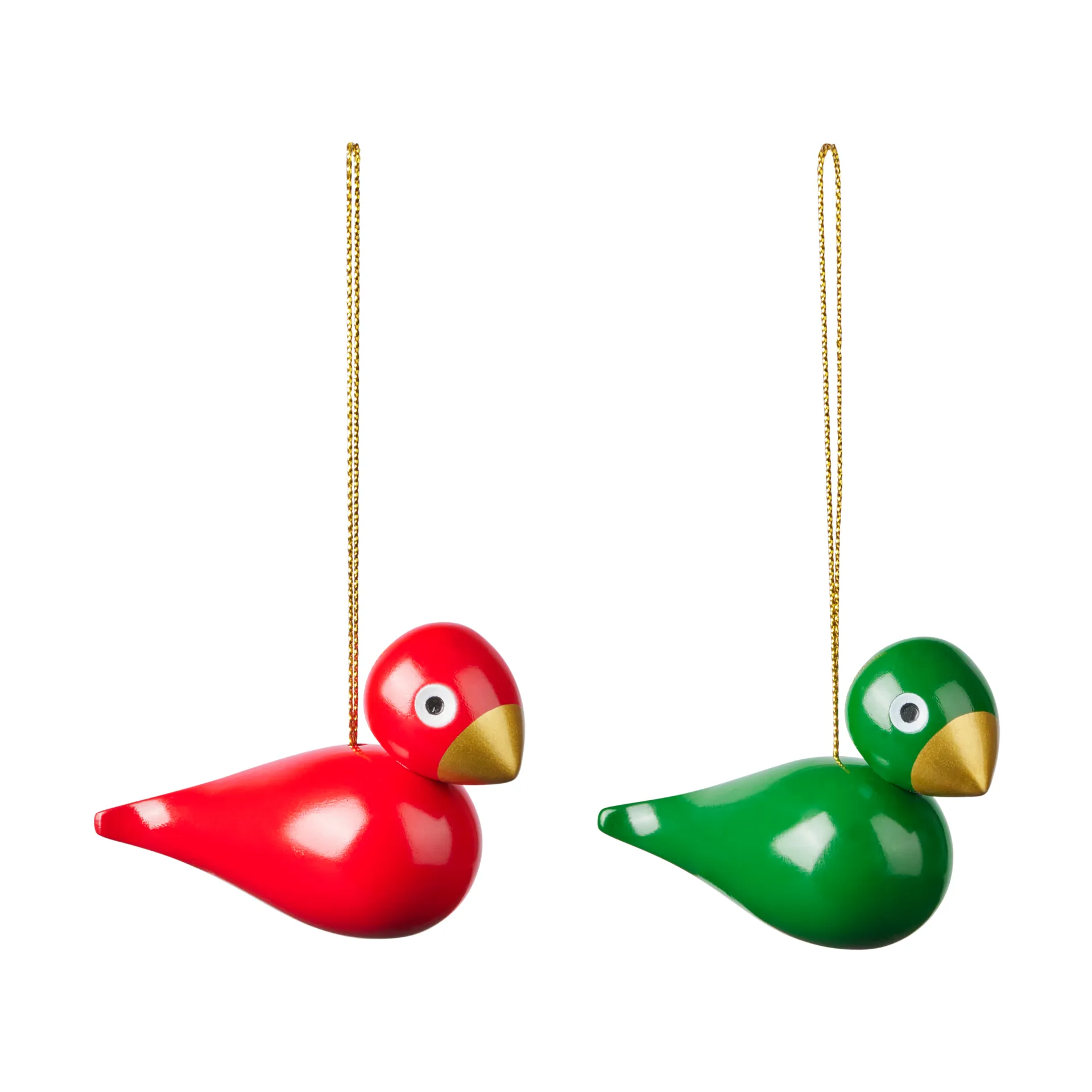 Kay Bojesen Christmas birds ozdoba świąteczna 2 części, Czerwony-zielony Kay Bojesen Denmark