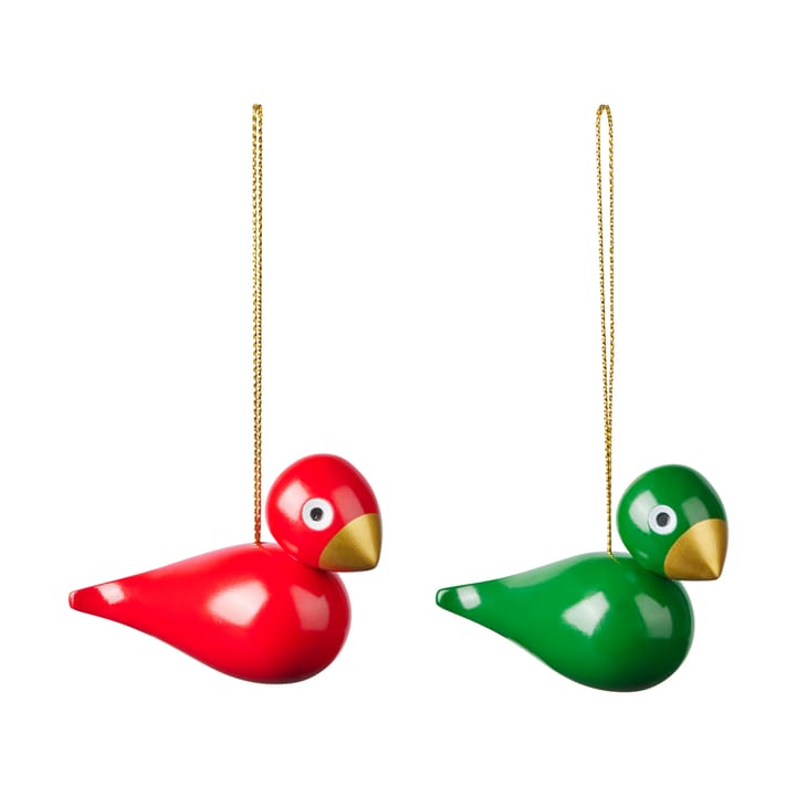 Kay Bojesen Christmas birds ozdoba świąteczna 2 części - Czerwony-zielony - Kay Bojesen Denmark