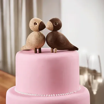 Kay Bojesen Lovebirds zestaw - dąb, 8,8 cm - Kay Bojesen Denmark