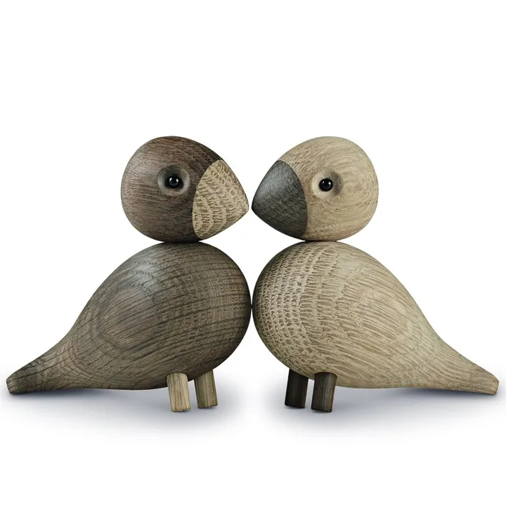 Kay Bojesen Lovebirds zestaw - dąb, 8,8 cm - Kay Bojesen Denmark