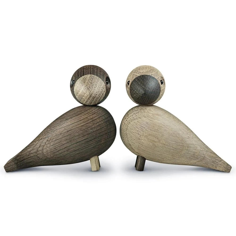 Kay Bojesen Lovebirds zestaw, dąb, 8,8 cm Kay Bojesen Denmark