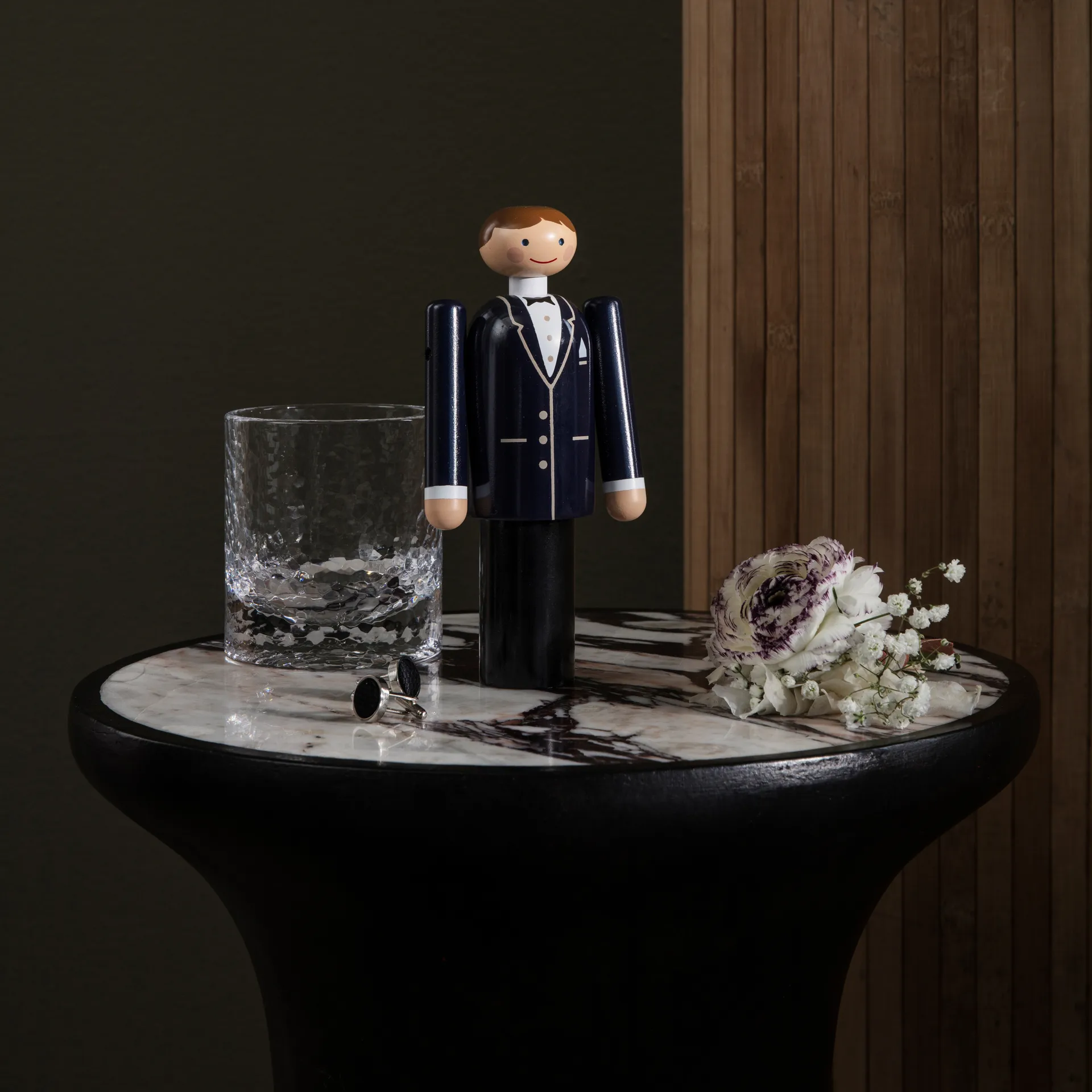 Kay Bojesen Pan Młody, Niebieski-czarny-biały, 18 cm Kay Bojesen Denmark