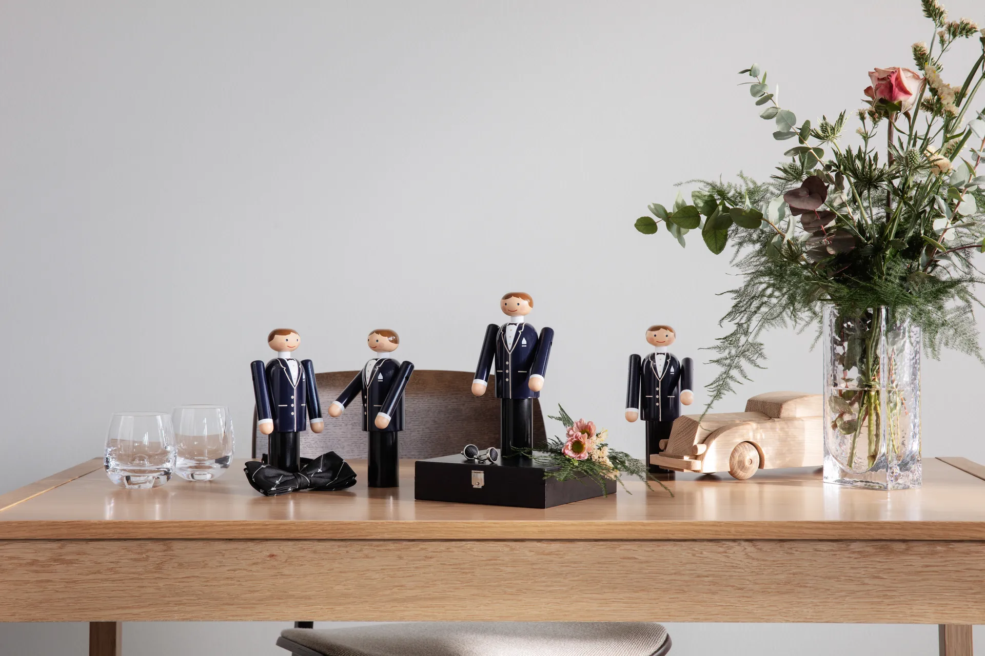 Kay Bojesen Pan Młody, Niebieski-czarny-biały, 18 cm Kay Bojesen Denmark