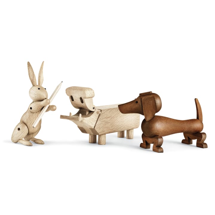 Kay Bojesen pies 18,5 cm, orzech włoski Kay Bojesen Denmark