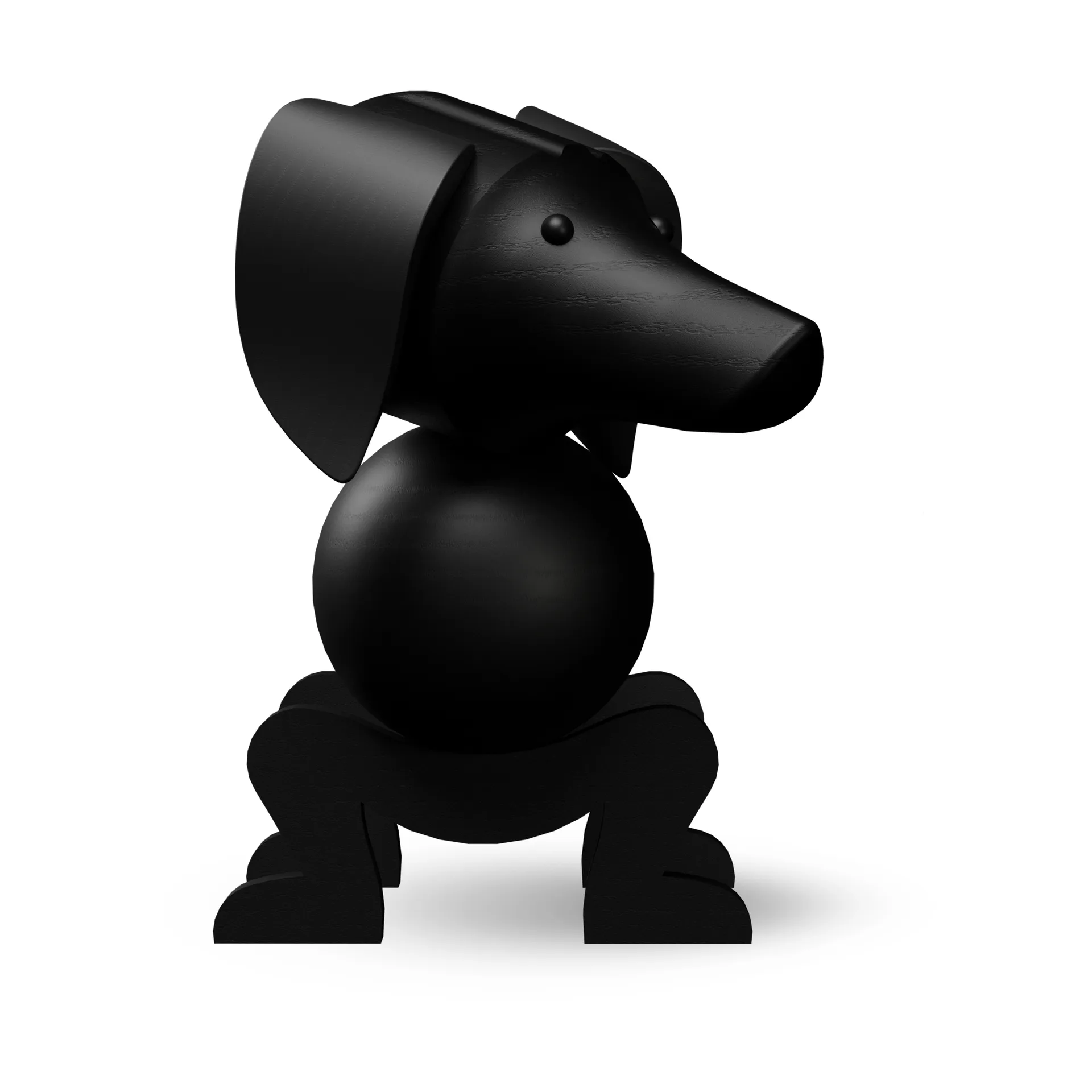 Kay Bojesen pies 28,5 cm, Ciemno bejcowany dąb Kay Bojesen Denmark