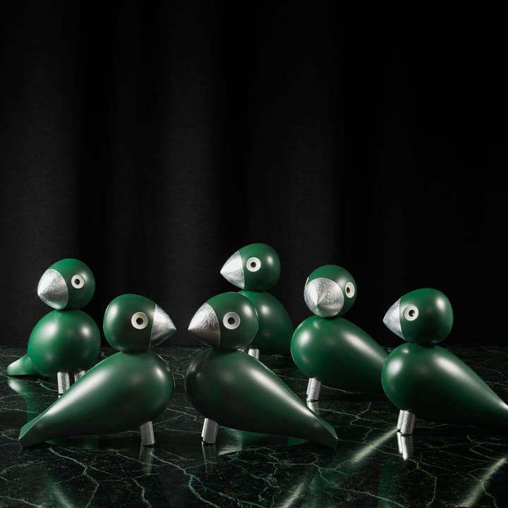 Kay Bojesen ptak śpiewający Georg, Green-Silver Kay Bojesen Denmark