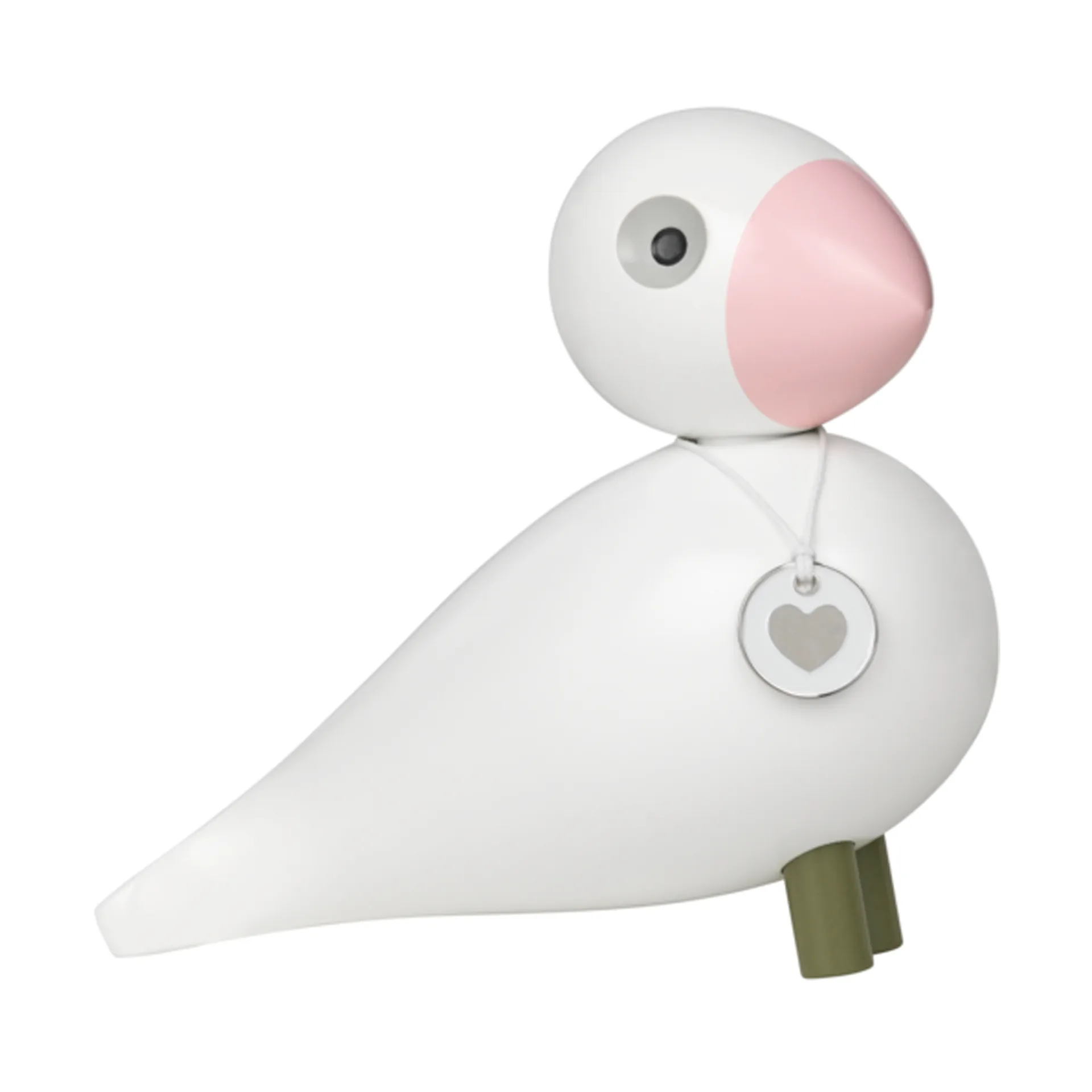 Kay Bojesen ptak śpiewający Love, Biały-różowy Kay Bojesen Denmark