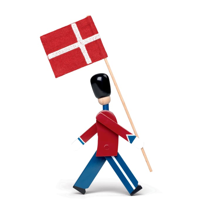 Kay Bojesen wartownik z tekstylną flagą mini, 18,5 cm Kay Bojesen Denmark