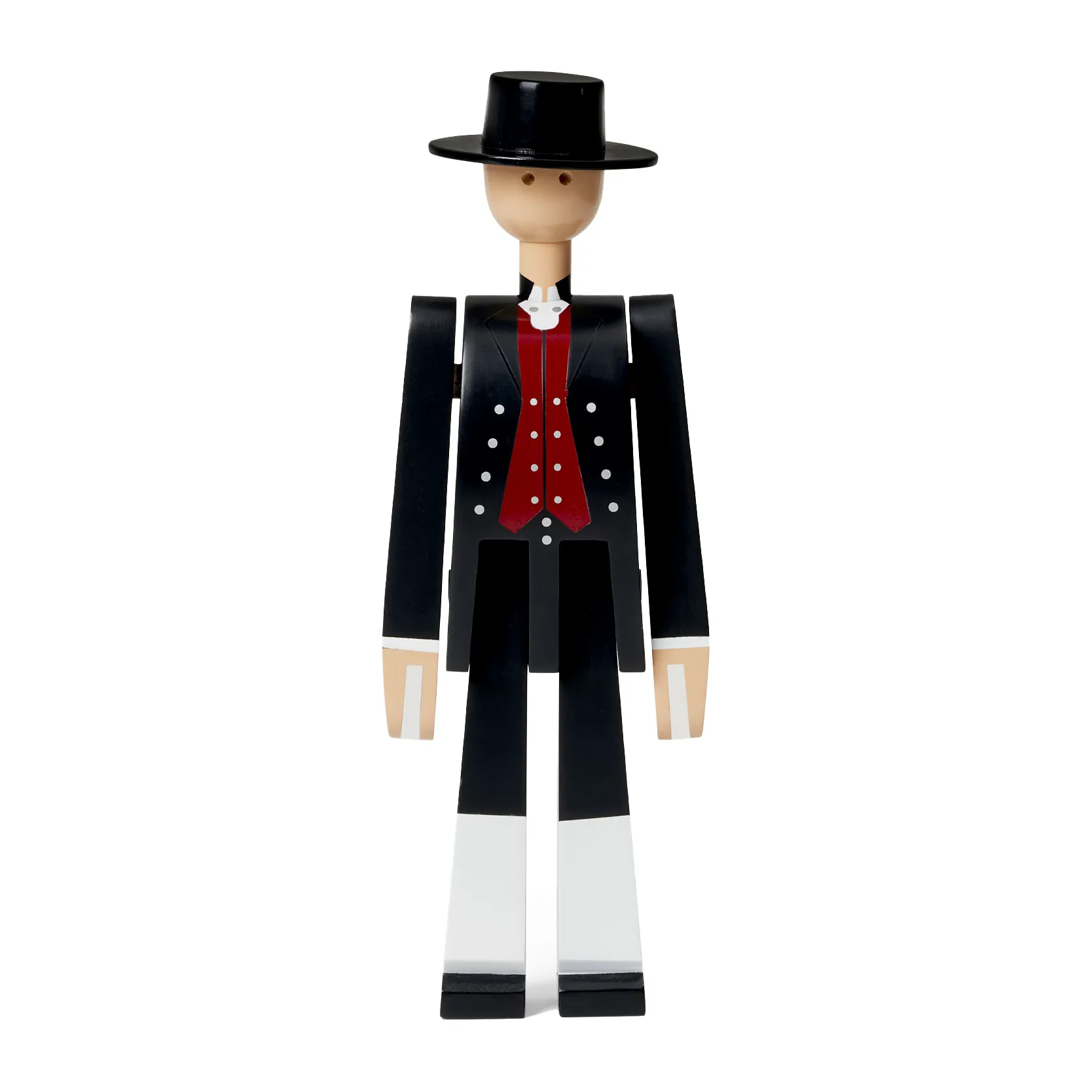 Mężczyzna w tradycyjnym stroju norweskim Kay Bojesen, Czarny-czerwony-biały Kay Bojesen Denmark