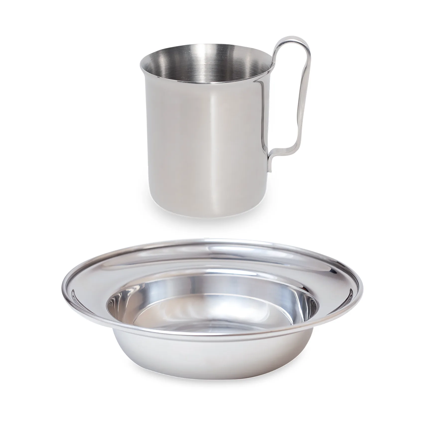 Kay Bojesen zastawa stołowa dla dzieci 2 Części, Polished steel Kay Bojesen