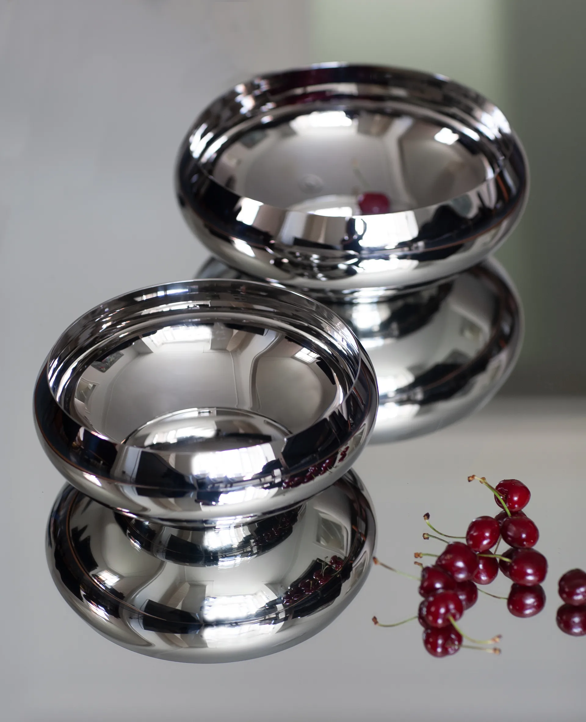 NEST miska Ø27 cm, Polished steel Kay Bojesen